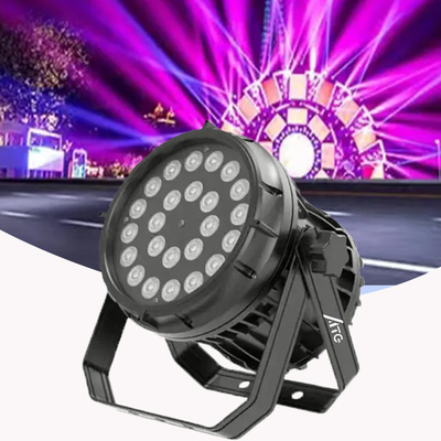 สีเต็ม 6In1 พลาสติก LED PAR Light 7500K สําหรับการสว่างเวทีกลางแจ้ง