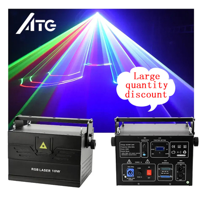 6กิโลกรัม 5-10W RGB ไฟเต็มสี ดิสโก้ คลับกลางคืน ผลพิเศษ Led stage Lights Outdoor Laser Light Laser Dj
